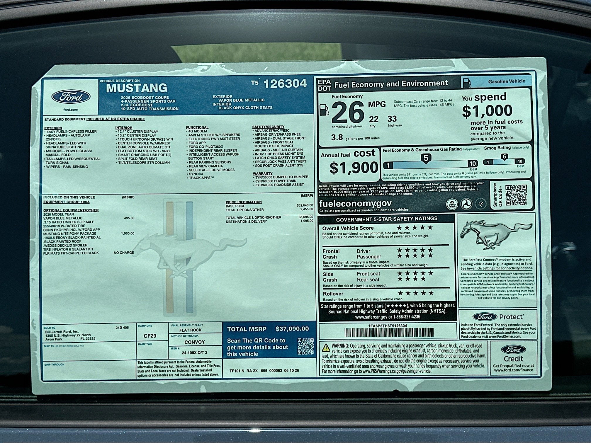 2026 Ford Mustang EcoBoost® Fastback