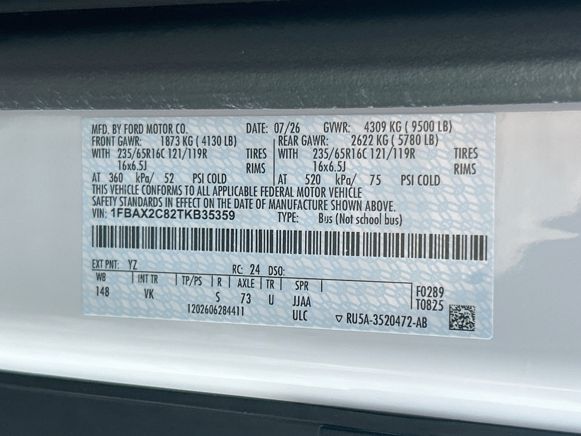 2026 Ford Transit Passenger Wagon XL
