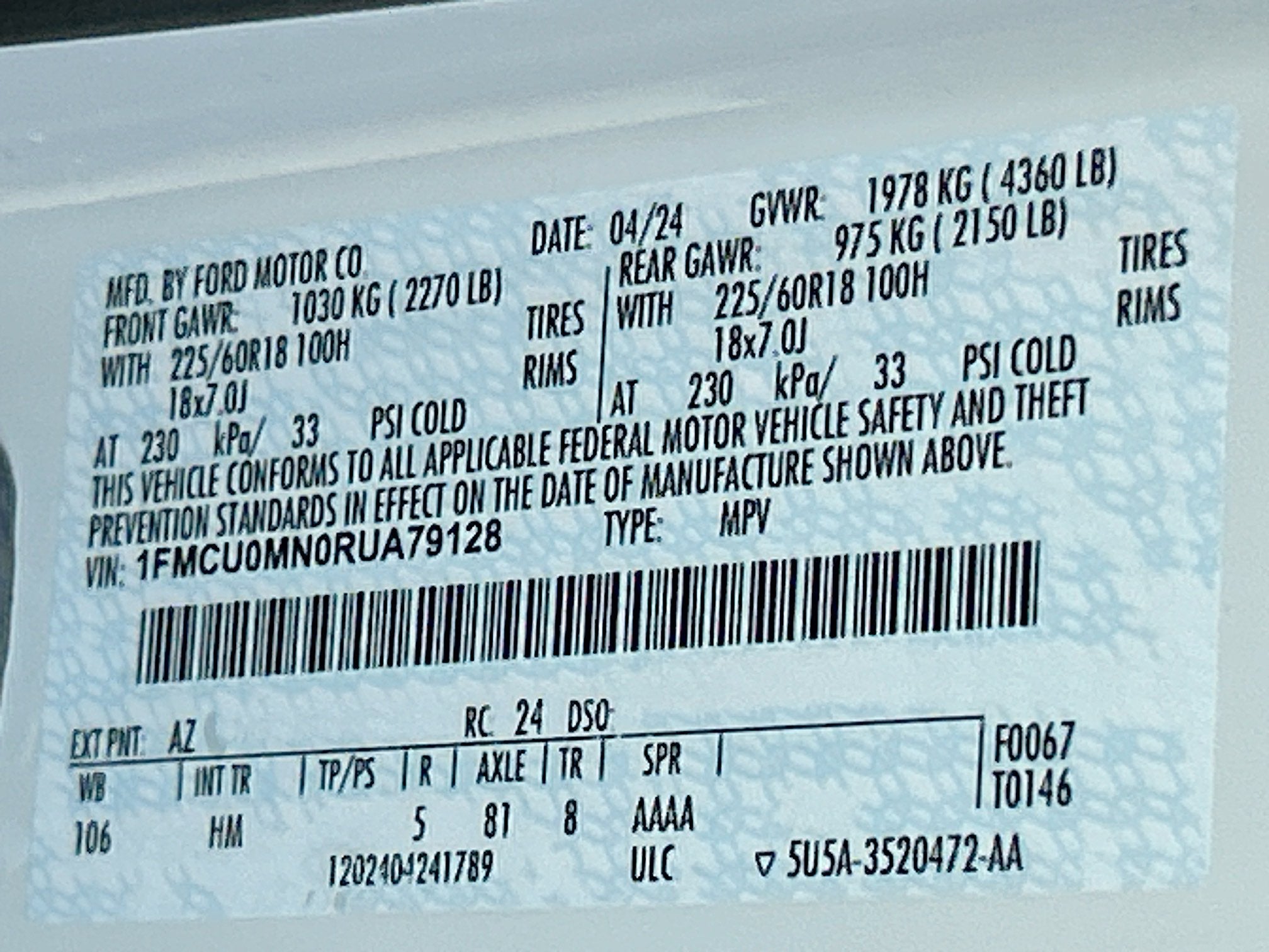2024 Ford Escape ST-Line