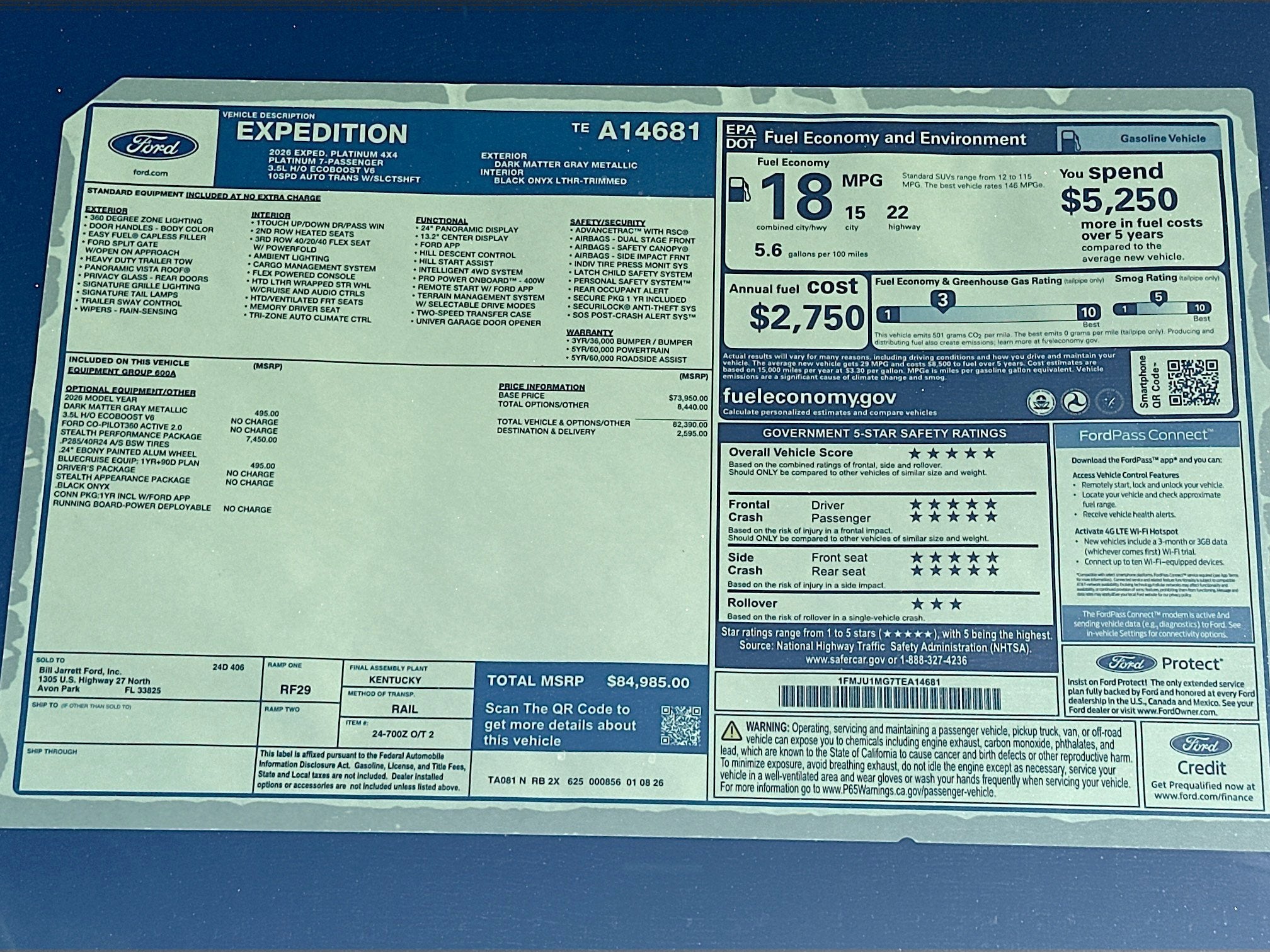 2026 Ford Expedition Platinum
