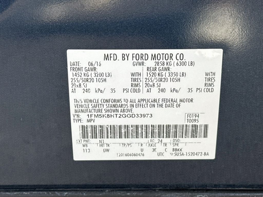 2016 Ford Explorer Platinum