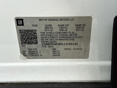 2018 Chevrolet Traverse LT Cloth w/1LT
