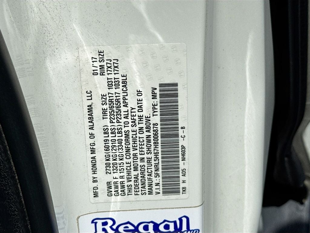 2017 Honda Odyssey EX-L