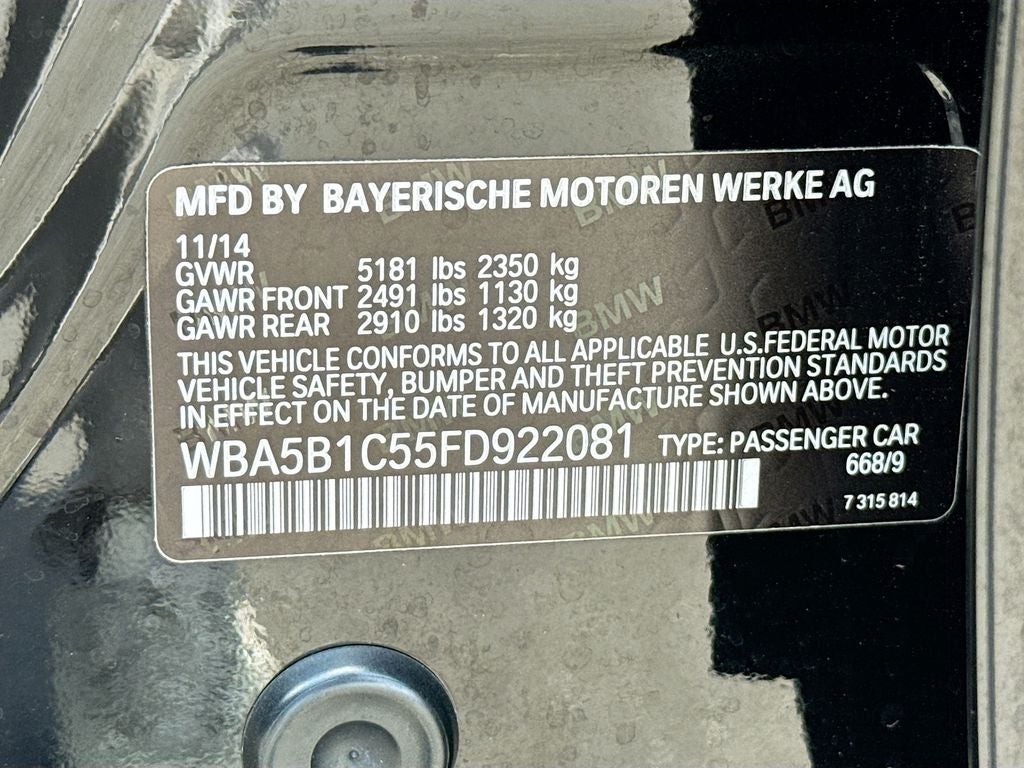2015 BMW 5 Series 535i