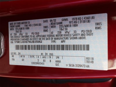 2022 Ford Escape SEL