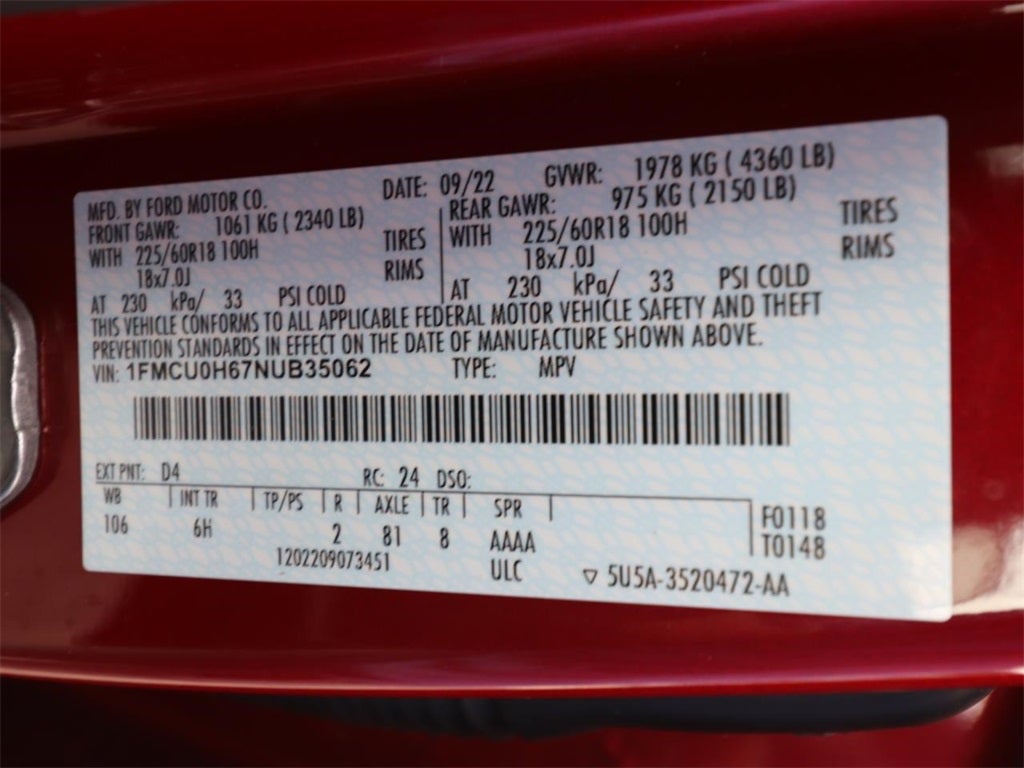 2022 Ford Escape SEL