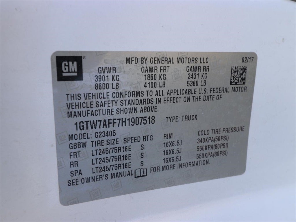 2017 GMC Savana 2500 Work Van