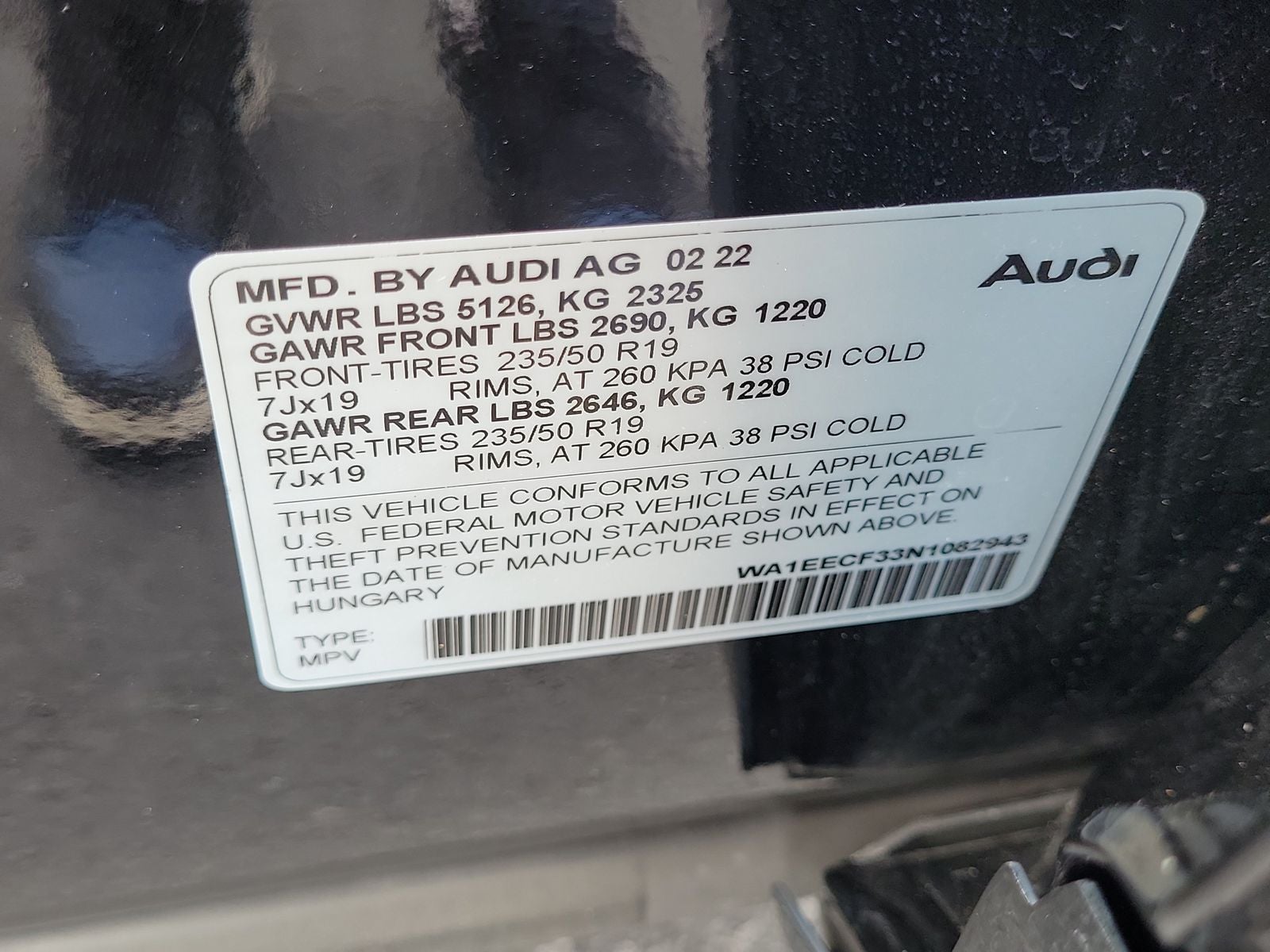 2022 Audi Q3 Premium Plus S Line quattro